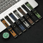 Silicone and Leather Replacement Strap for Samsung Galaxy Watch 6 and Galaxy Watch 6 Classic