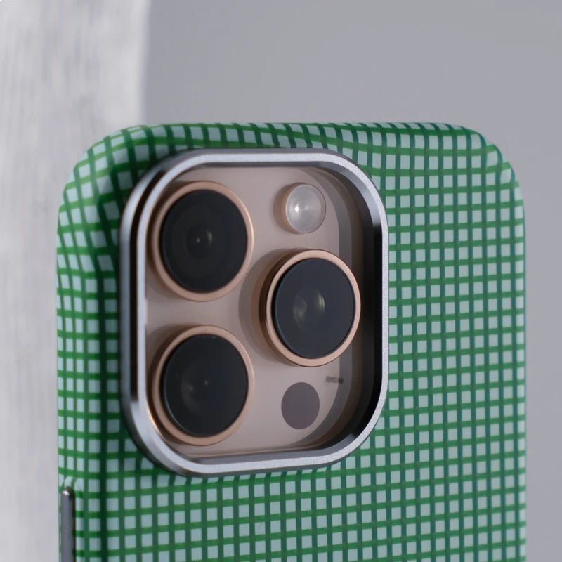 Grid Design 3D Relief Frosted Hard PC MagSafe Case for iPhone 15 Series