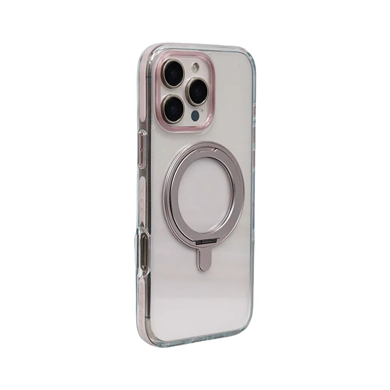 Clear MagSafe Case with 360° Rotating Kickstand for iPhone 16 Pro and iPhone 16 Pro Max