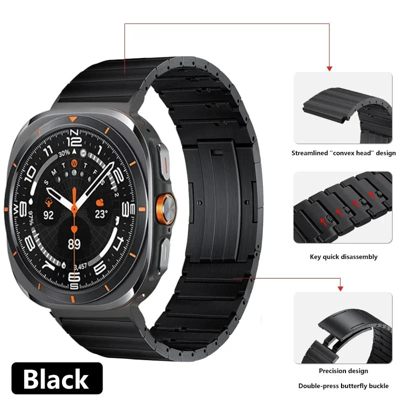 Titanium Metal Quick Release Strap for Samsung Galaxy Watch Ultra and Samsung Galaxy Watch Ultra (2025)
