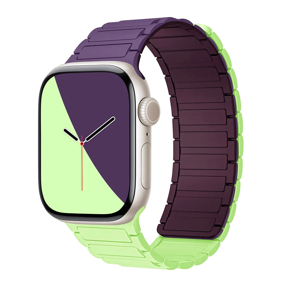 Silicone Replacement Strap with Magnetic Closure for Apple Watch