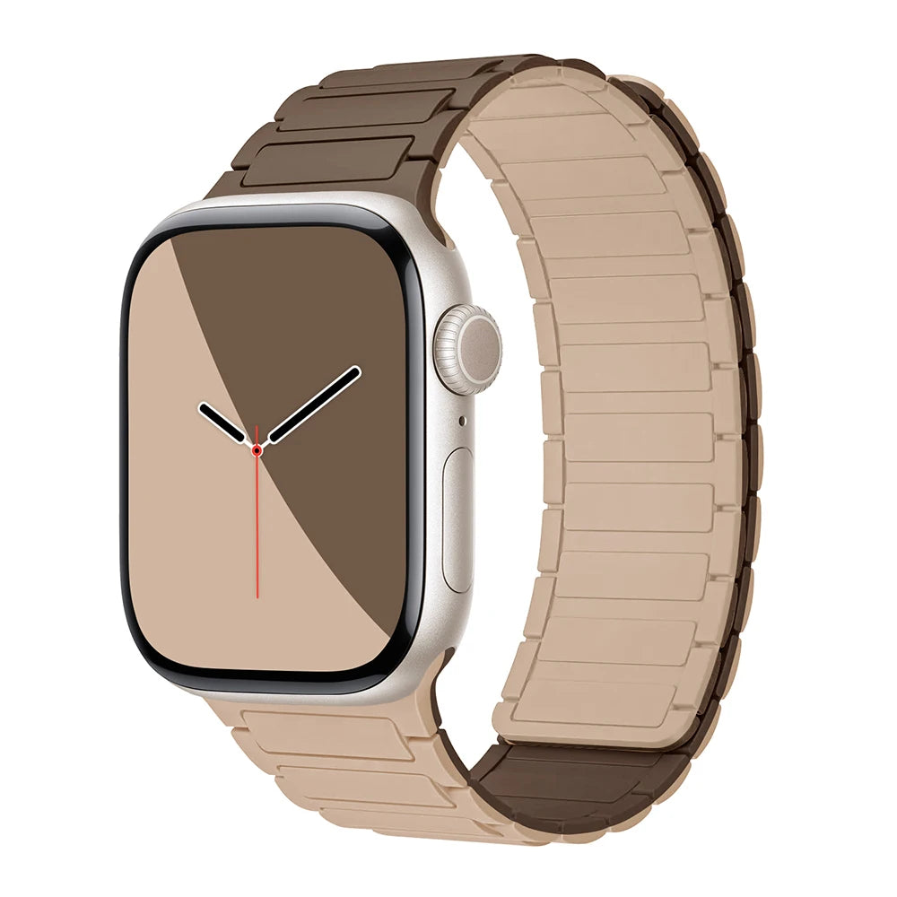 Silicone Replacement Strap with Magnetic Closure for Apple Watch