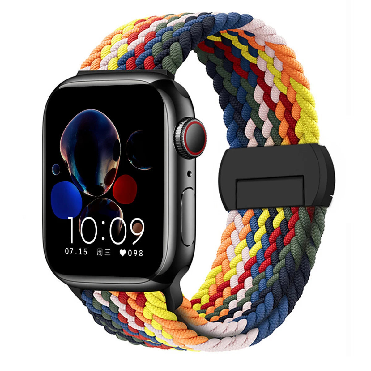 Stretchable Braided Solo Loop with Magnetic Closure for Apple Watch