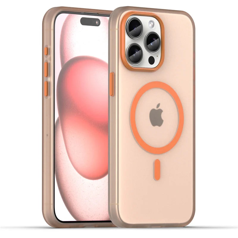Shockproof Translucent Matte MagSafe Case for iPhone 16 Series