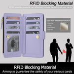 Crossbody Leather Wallet Case with Zipper and Card Slots for iPhone 17 Series