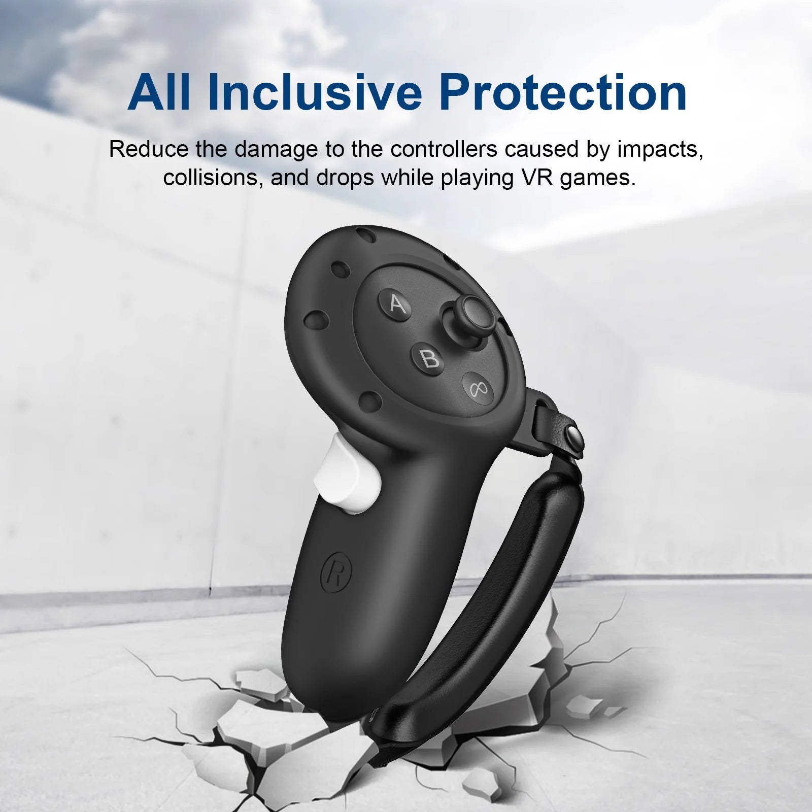 Sweat-Proof Silicone Handle Cover for Meta Quest 3 Touch Controllers
