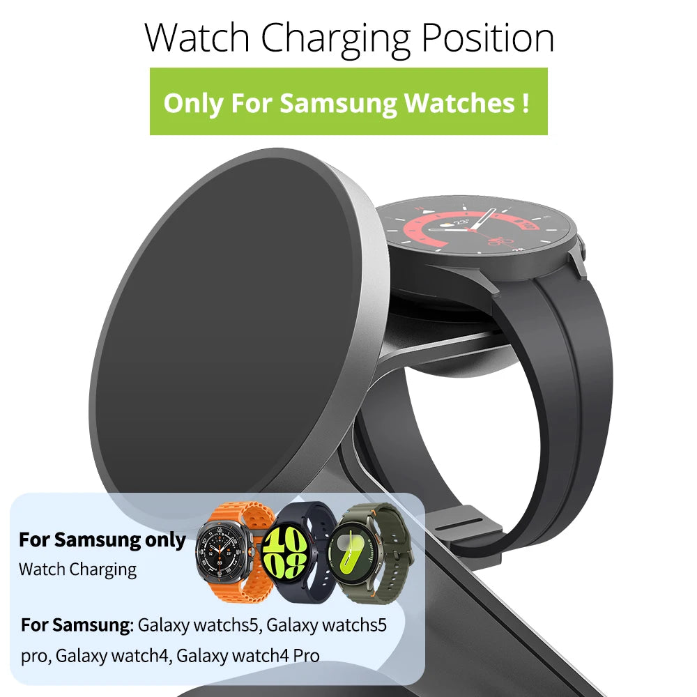 Bonola 3-in-1 Magnetic Wireless Charging Station for Samsung