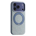 Canvas Weave MagSafe Case with 360° Rotating Ring Stand for iPhone 18 Series