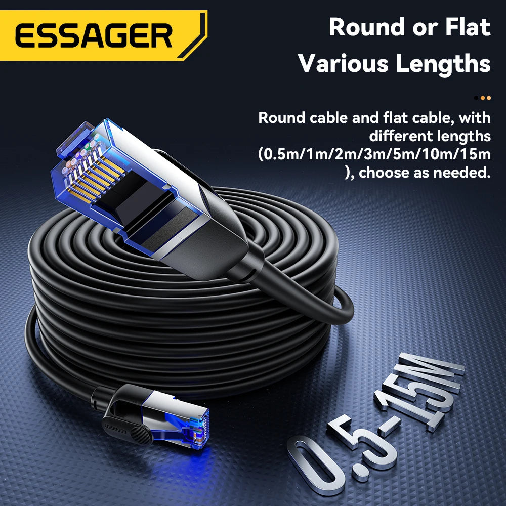 Essager 40Gbps CAT8 Braided Ethernet Cable