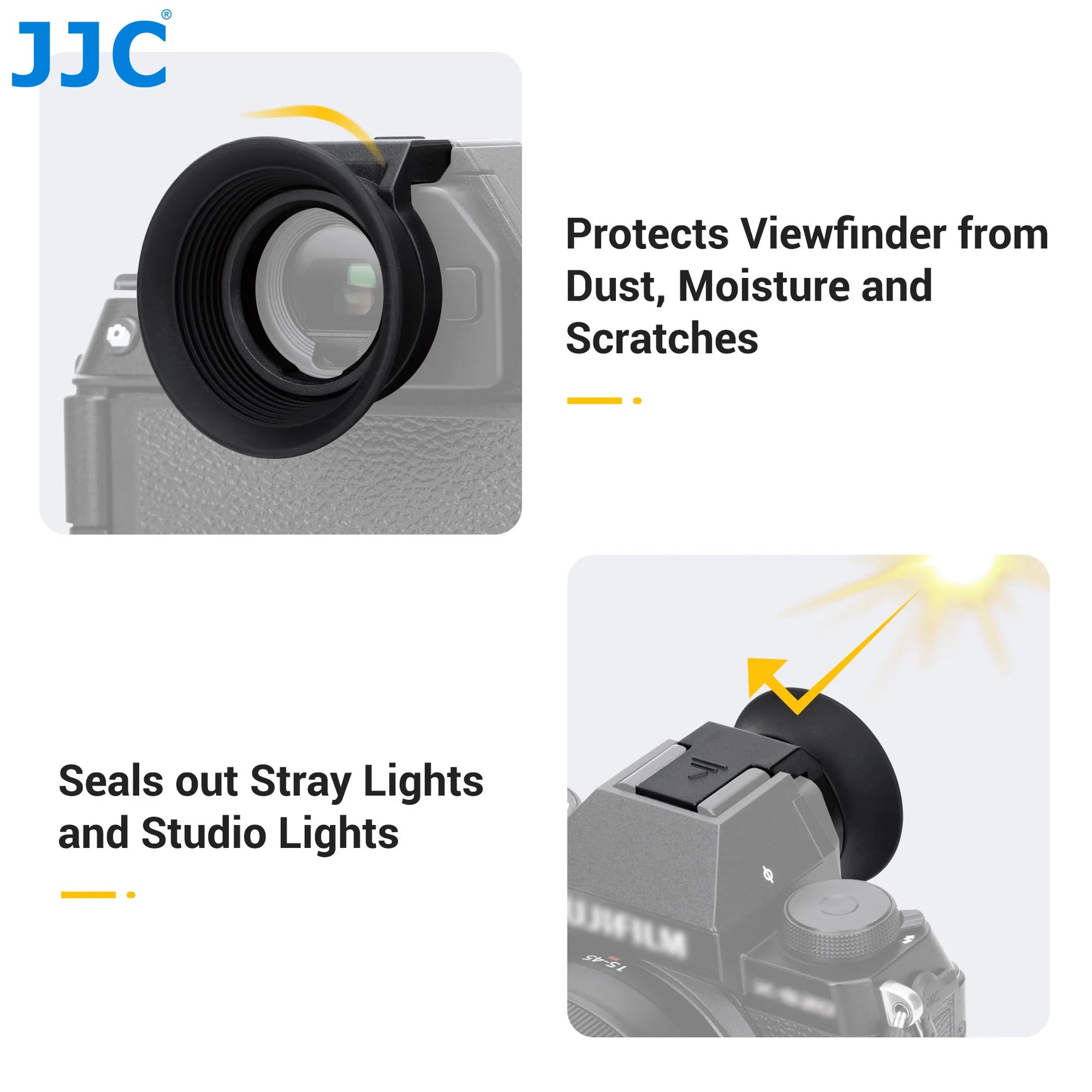 JJC Soft Silicone Camera Viewfinder Eyecup / Eyeshade for Fujifilm Cameras