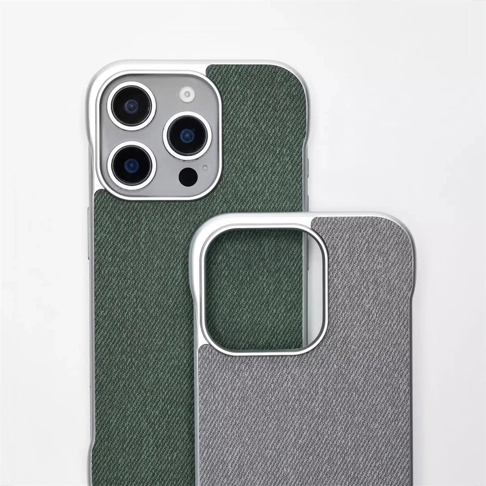Cloth Texture Slim Case for iPhone 15 Series