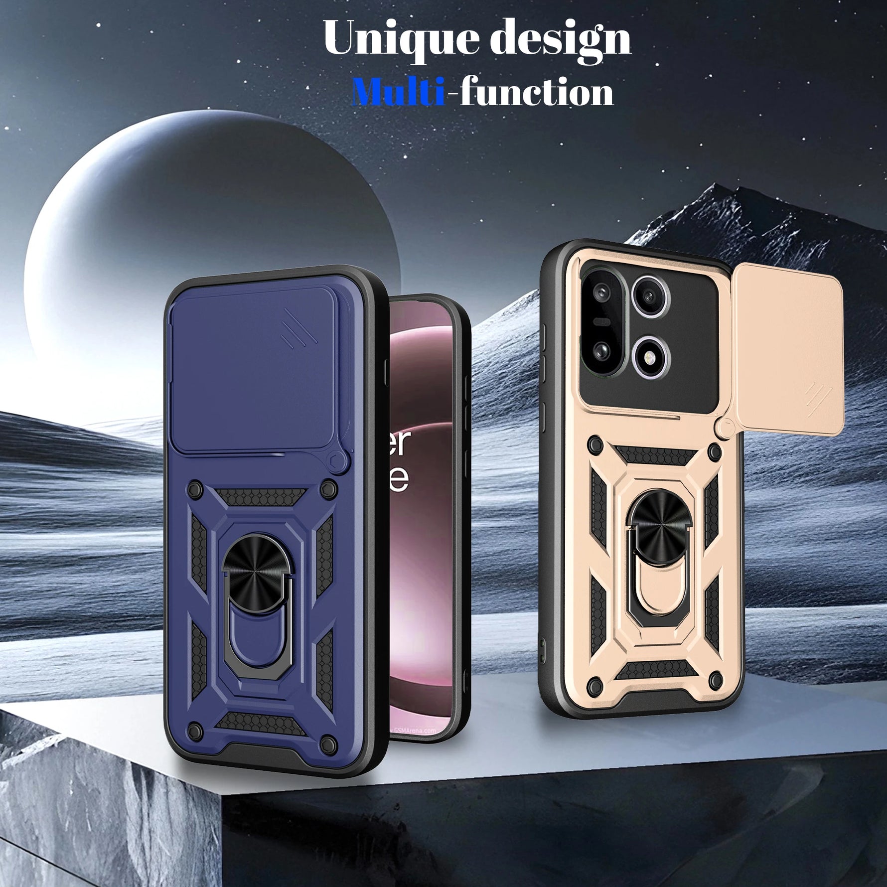OnePlus 15 Rugged Protective Case with Ring Stand