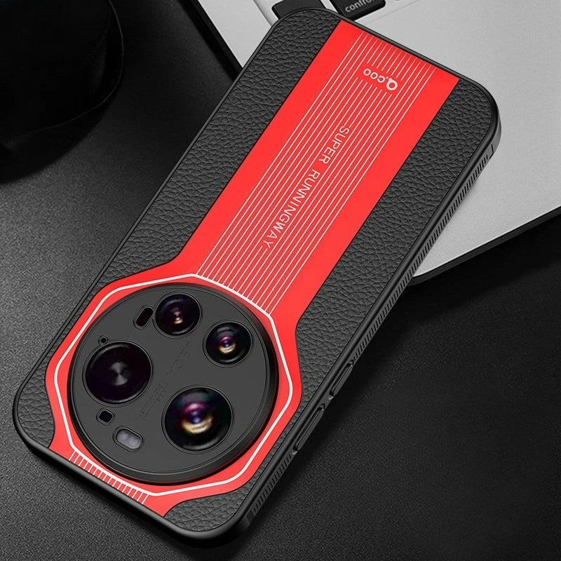 Glossy Litchi Leather Camera Protection Case for Xiaomi 17 Ultra
