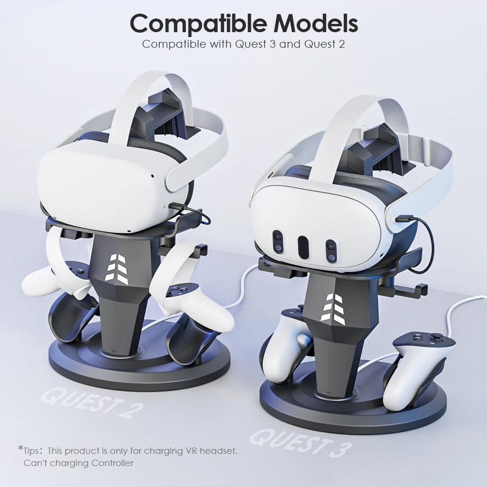 Charging Dock & Controller Holder for Meta Quest 3