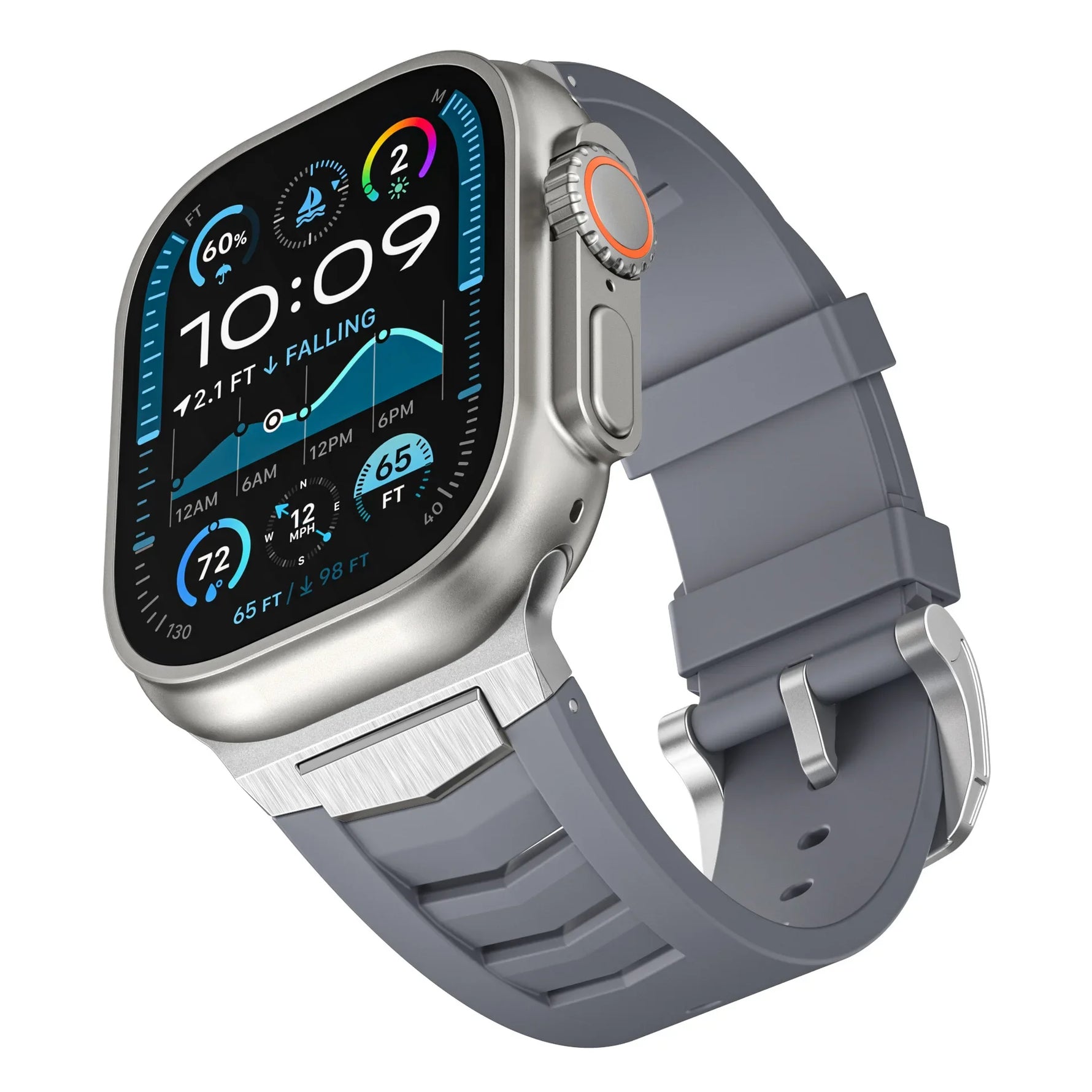 Premium Fluoro Rubber Sports Band for Apple Watch