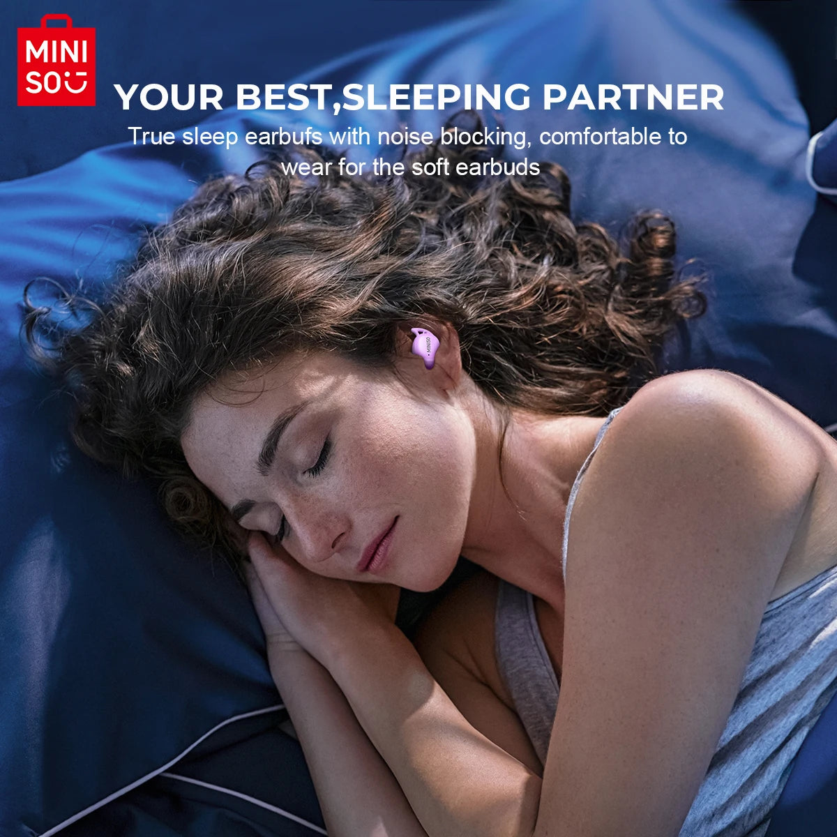 MINISO X16 Bluetooth 5.4 Sleep Earbuds for Side Sleepers