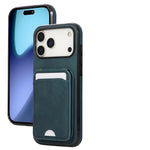 Premium Leather Phone Wallet Case with Lanyard and Stand for iPhone 17 Series