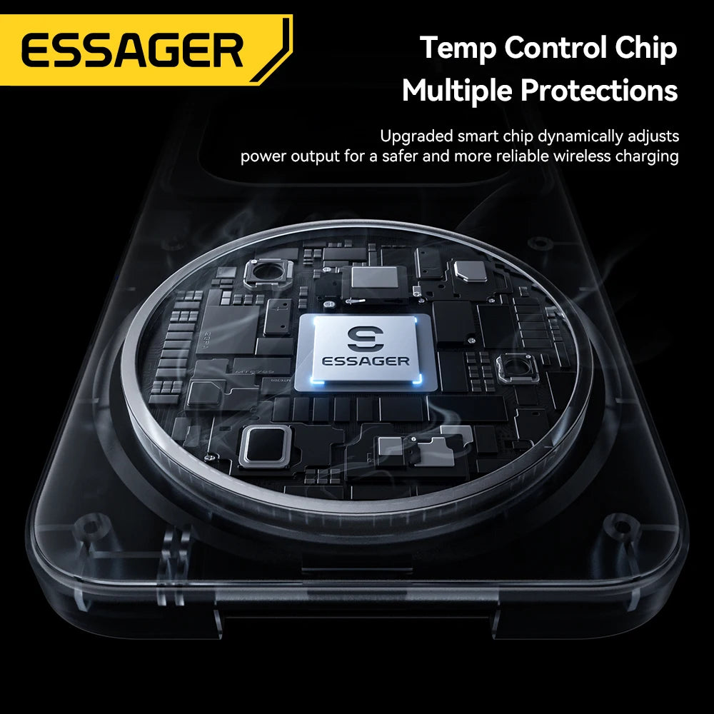 Essager 15W 3-in-1 Magnetic Wireless Charging Station With Foldable Stand