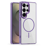 Luxury Magnetic Clear Case with Metal Camera Frame for Samsung Galaxy S25 Series