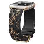 Elegant Glossy Floral Strap for Apple Watch