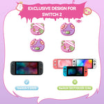 Cute Moe Doll Thumb Grip Caps for Nintendo Switch 2