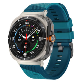 Two-Tone Silicone Sports Watch Strap with Quick-Release Connector for Samsung Galaxy Watch Ultra 2
