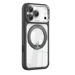 Clear MagSafe Case with Rotating Ring Stand and Removable Camera Protector for iPhone 17 Series