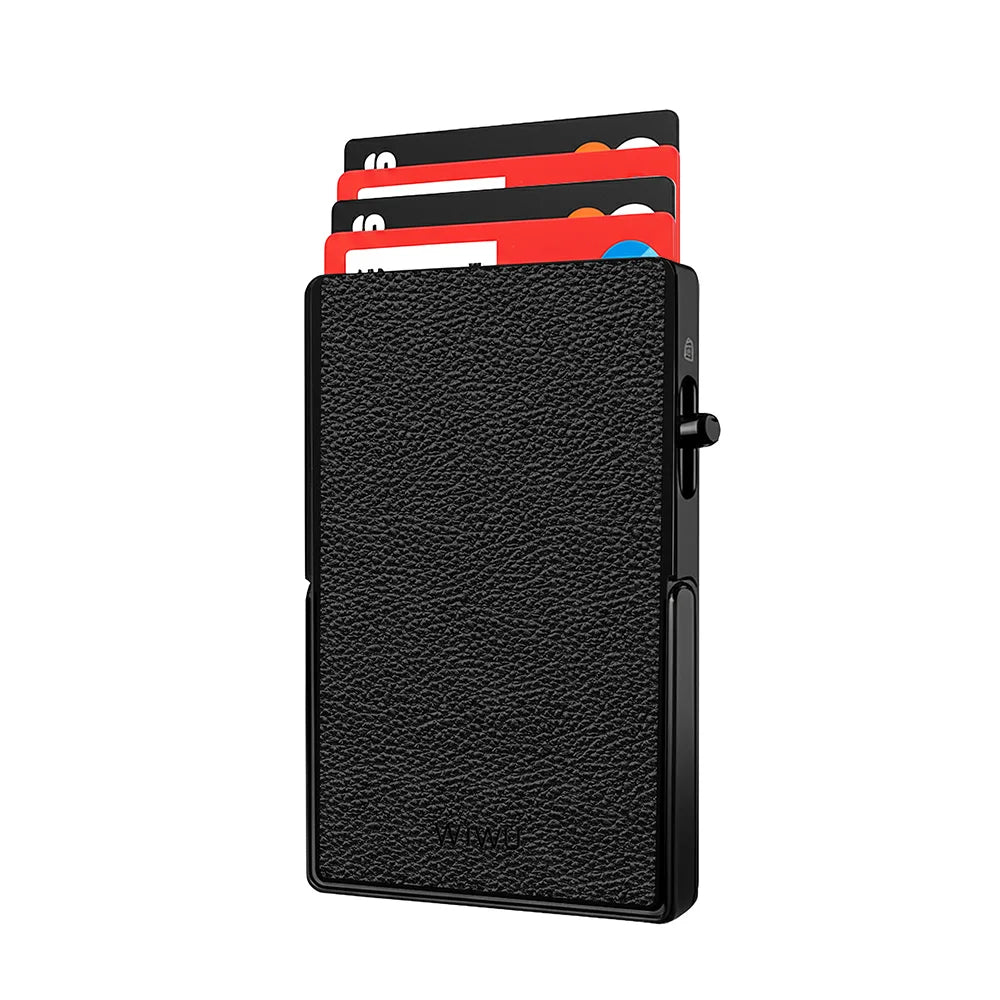 Magnetic Card Holder with Foldable Metal Stand