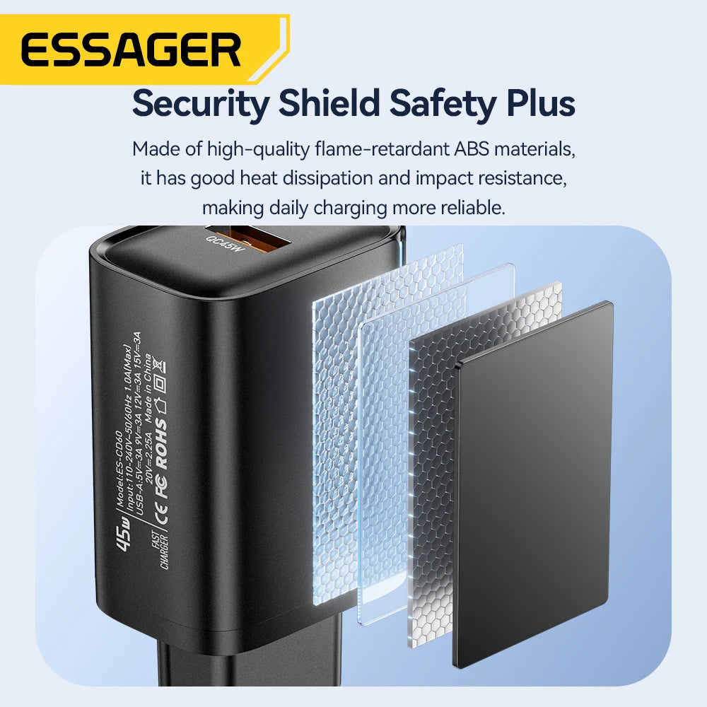 Essager 45W QC3.0 & PD Wall Charger
