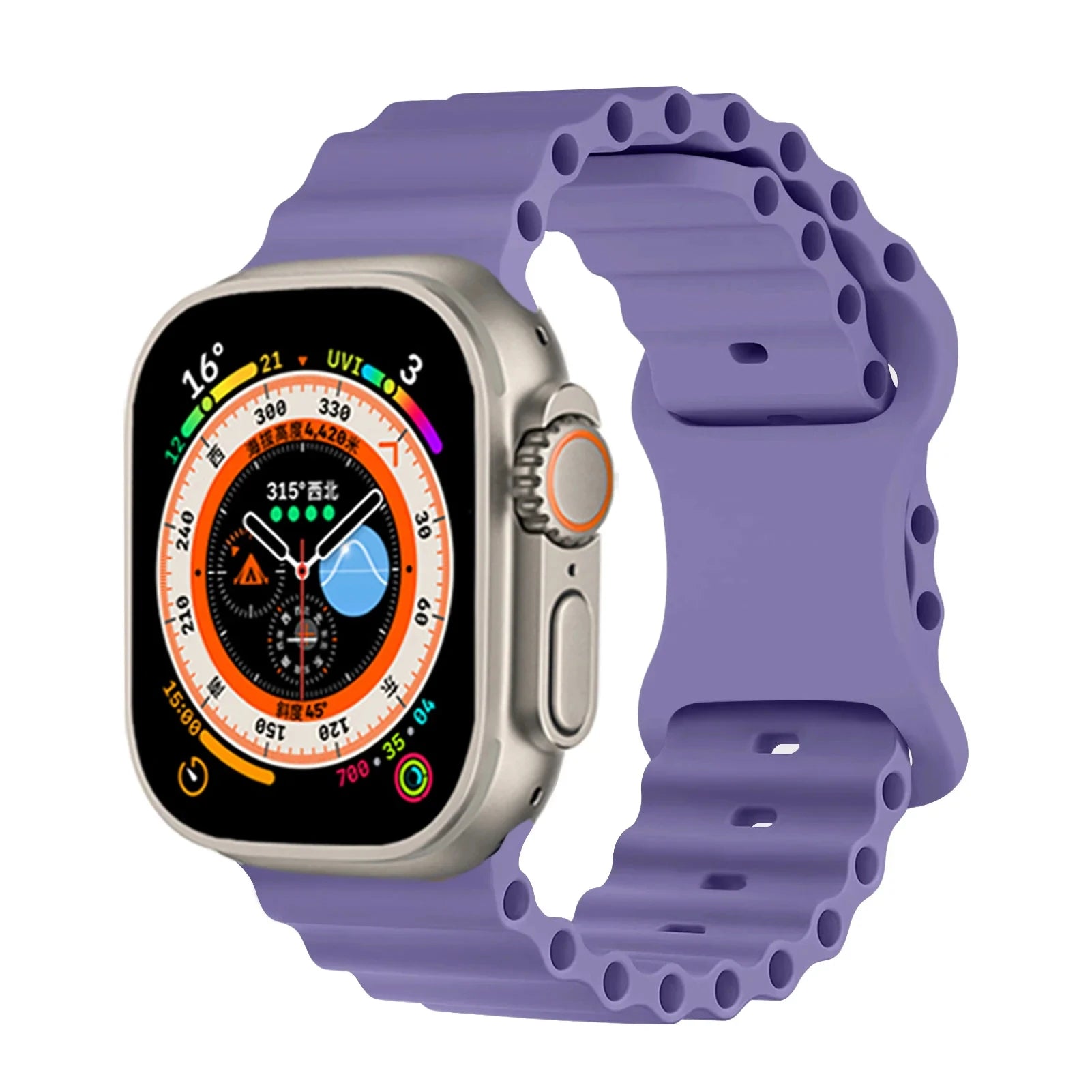 Durable Silicone Ocean Strap for Apple Watch