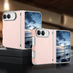 Leather-Feel MagSafe Foldable Case with Central Axis Hinge Protection for iPhone Duo