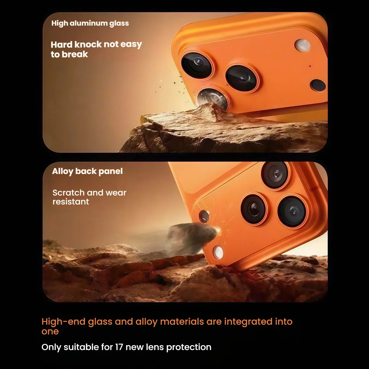 Anti-Reflective (AR) Alloy Camera Lens Cover for iPhone 17 Pro & iPhone 17 Pro Max