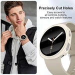 Shockproof PC Case with Tempered Glass Screen Protector for Samsung Galaxy Watch 8