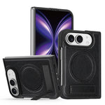 Leather Kickstand Case with MagSafe Alignment Ring for iPhone Duo