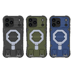 iPhone 17 Series Shockproof PC Case with 360° Stand