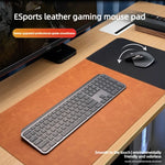 Reversible Leather and Cork Desk Mat Mouse Pad