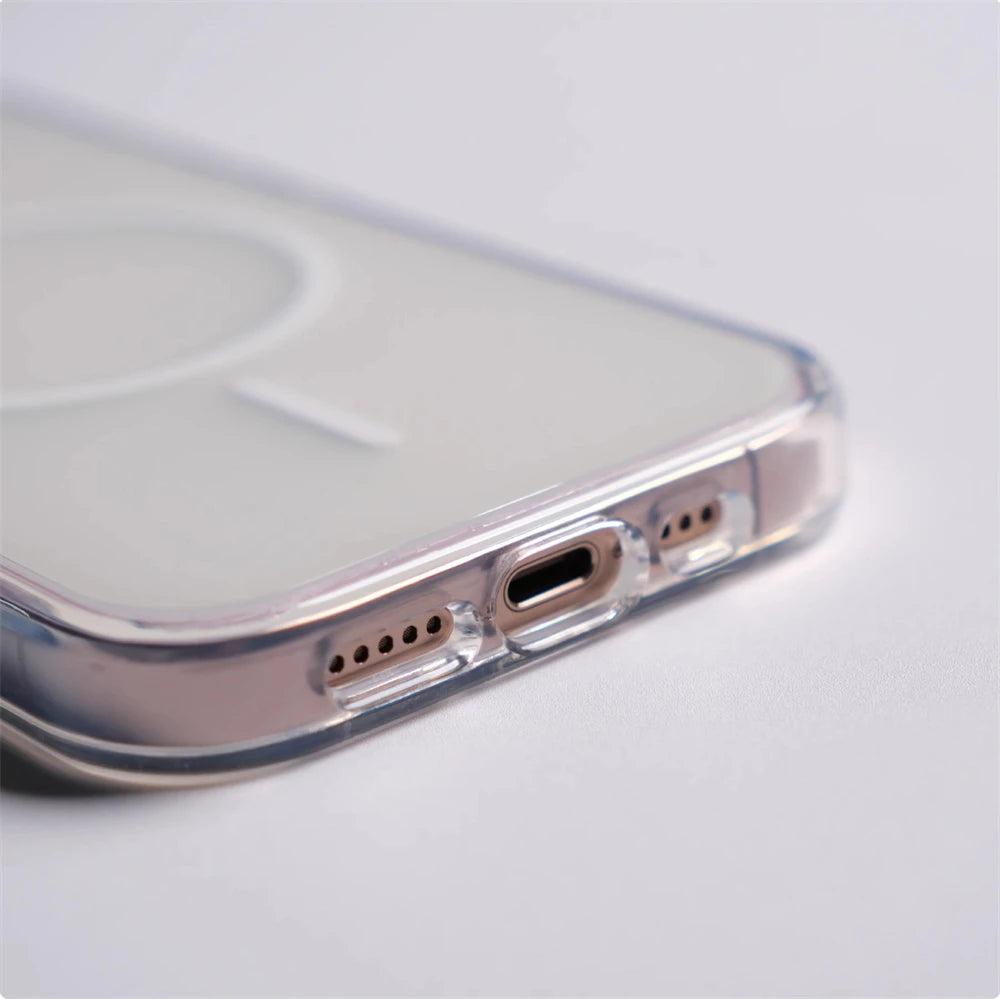 Premium Shockproof Laser Gradient MagSafe Case with Built-In Kickstand for iPhone 15 Series