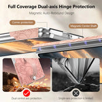 Fashion Embossed Leather Case with Wrist Strap for Samsung Galaxy Z Fold 8