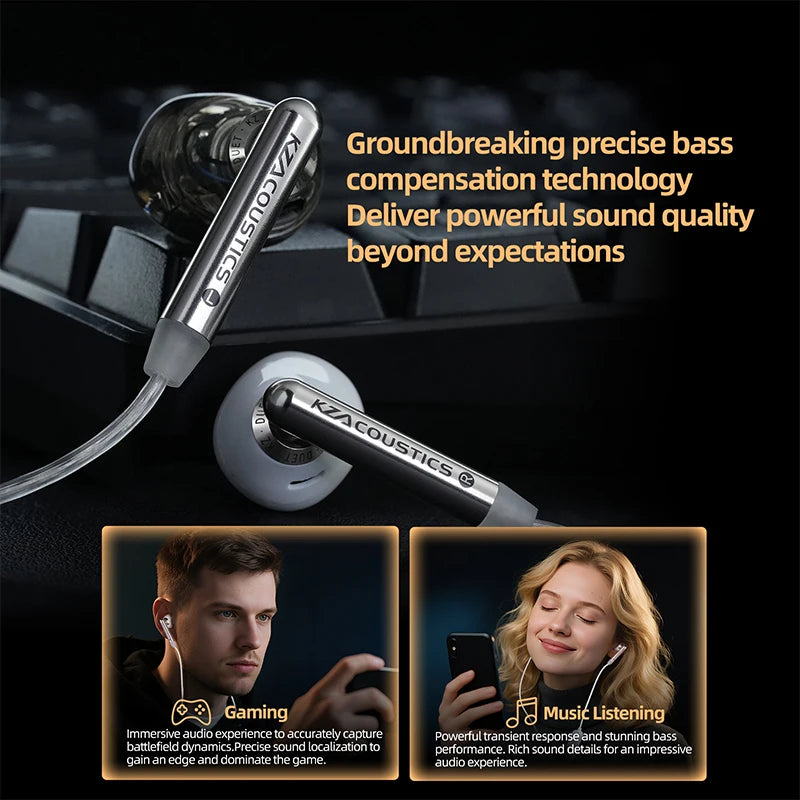 KZ Duet Quad-Core Dual Dynamic Driver Earphones