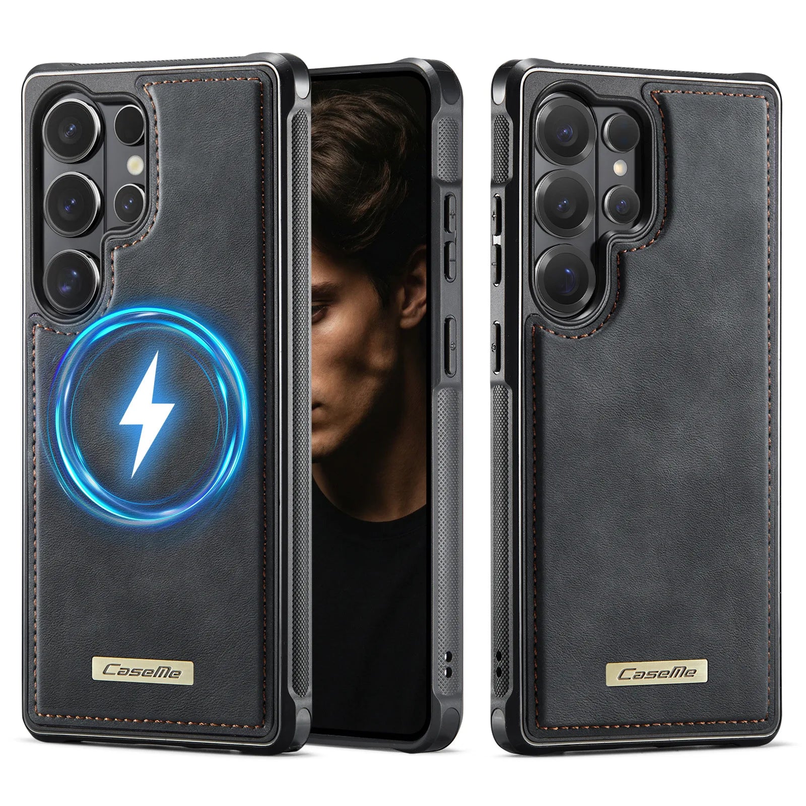Samsung Galaxy S26 Series Magnetic Leather Phone Case