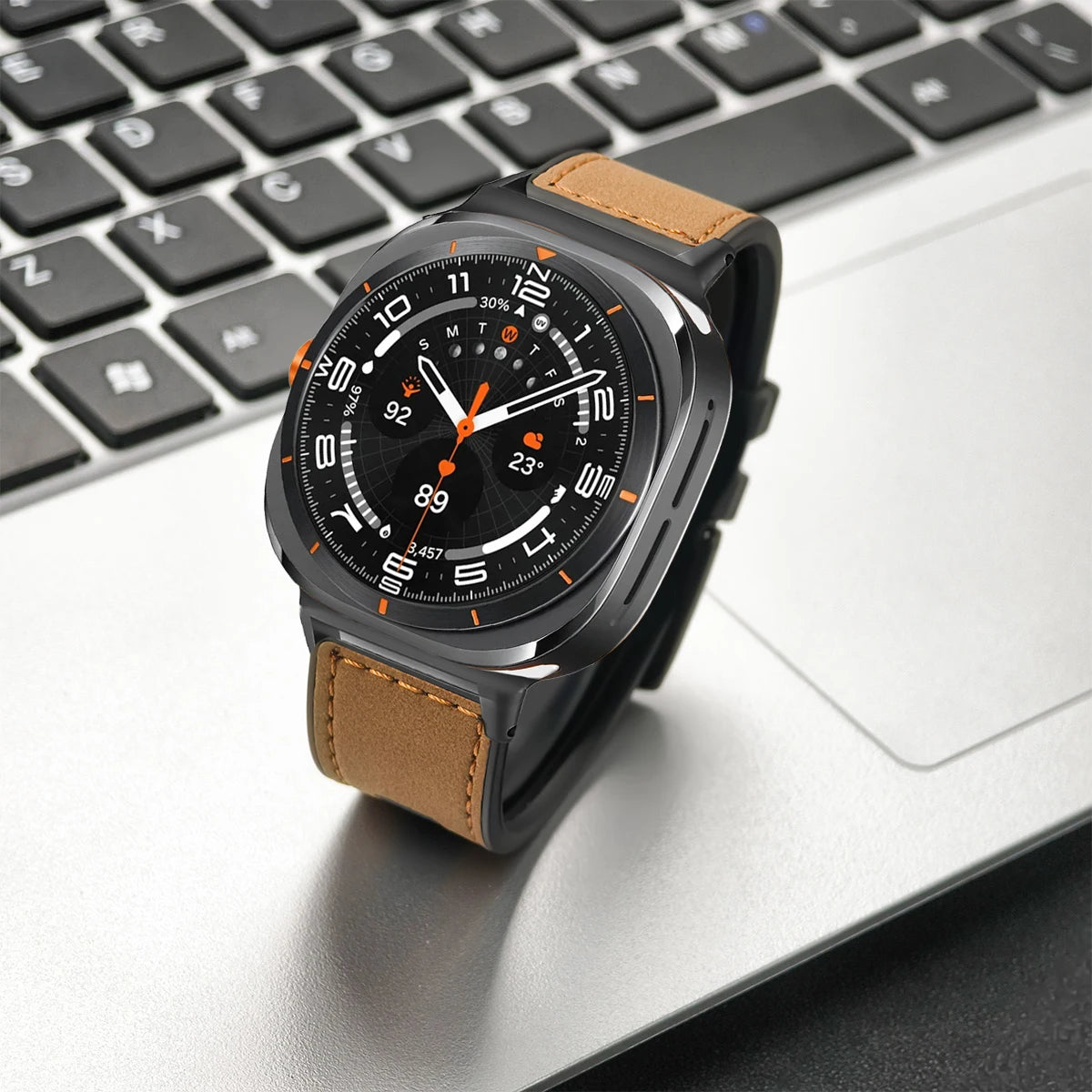 Luxurious Leather Strap for Samsung Galaxy Watch Ultra - Classic Elegance & Comfort