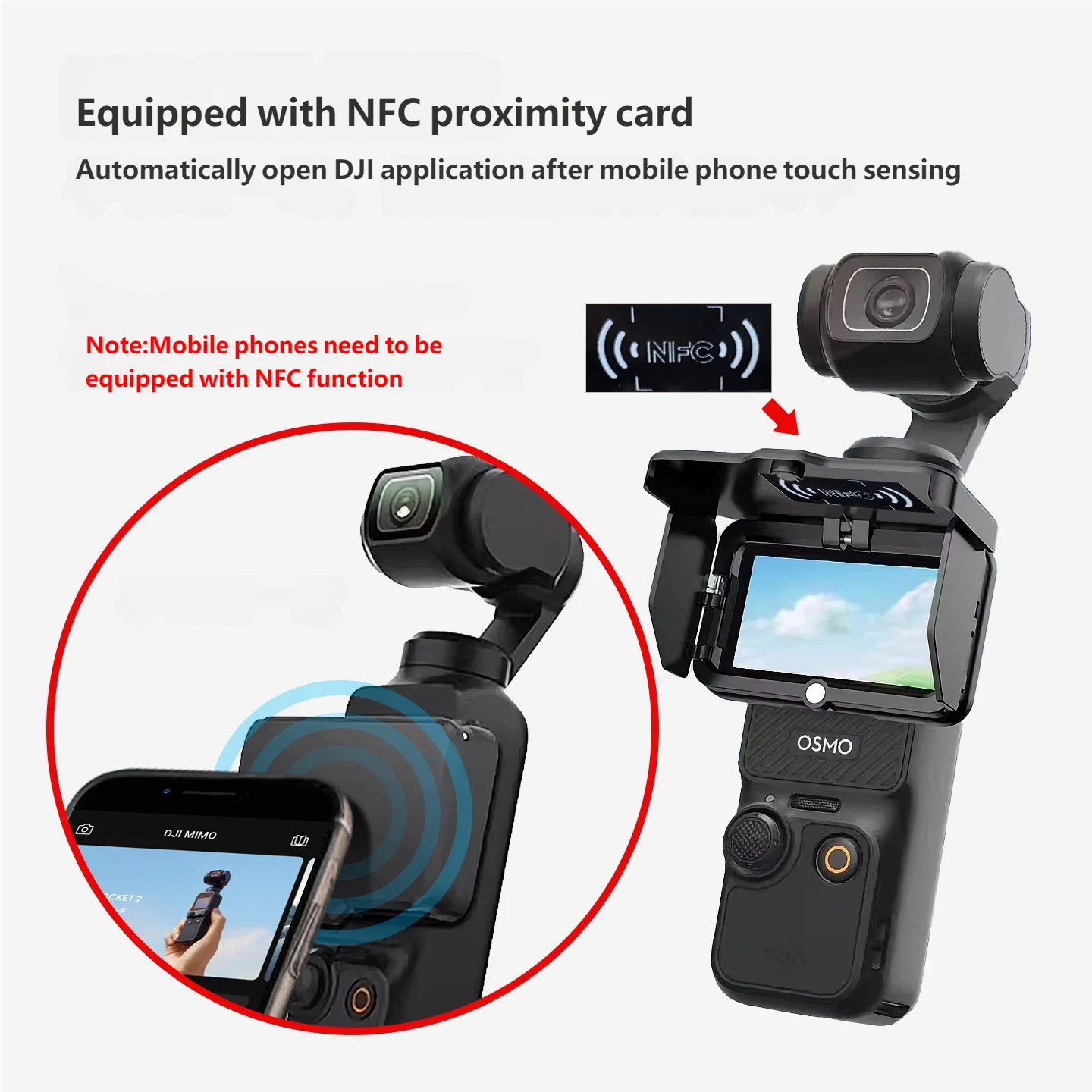 DJI Osmo Pocket 3 Foldable Screen Sun Hood with Anti-Glare Shield