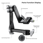 K&F Concept CNC Aluminum Gimbal Tripod Head