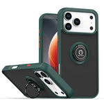 Shockproof Armor Matte Case with Magnetic Ring Holder for iPhone 17 Series