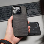 Luxury Silk Leather Texture MagSafe Case for iPhone 16 Series