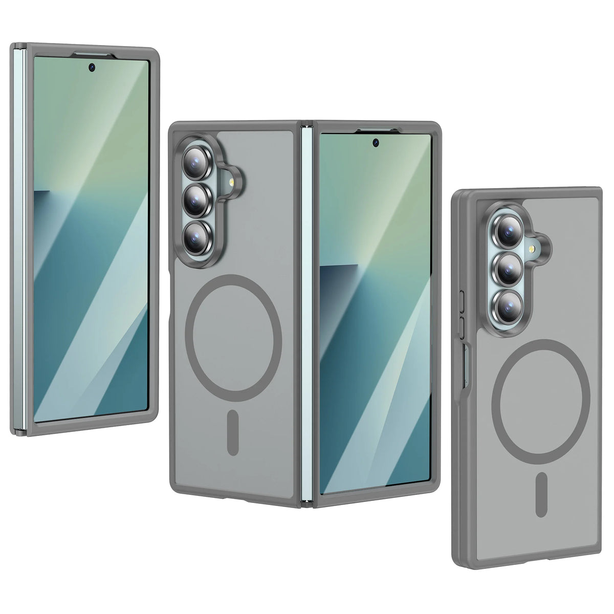Matte Translucent Magnetic Case with Raised Camera Ring for Samsung Galaxy Z Fold 7