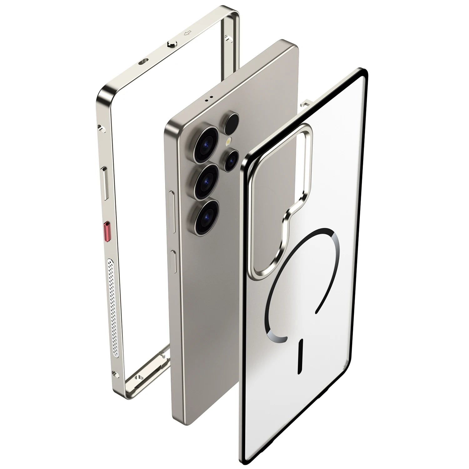 Slim Metal Frame Magnetic Case For Samsung Galaxy S24 Series