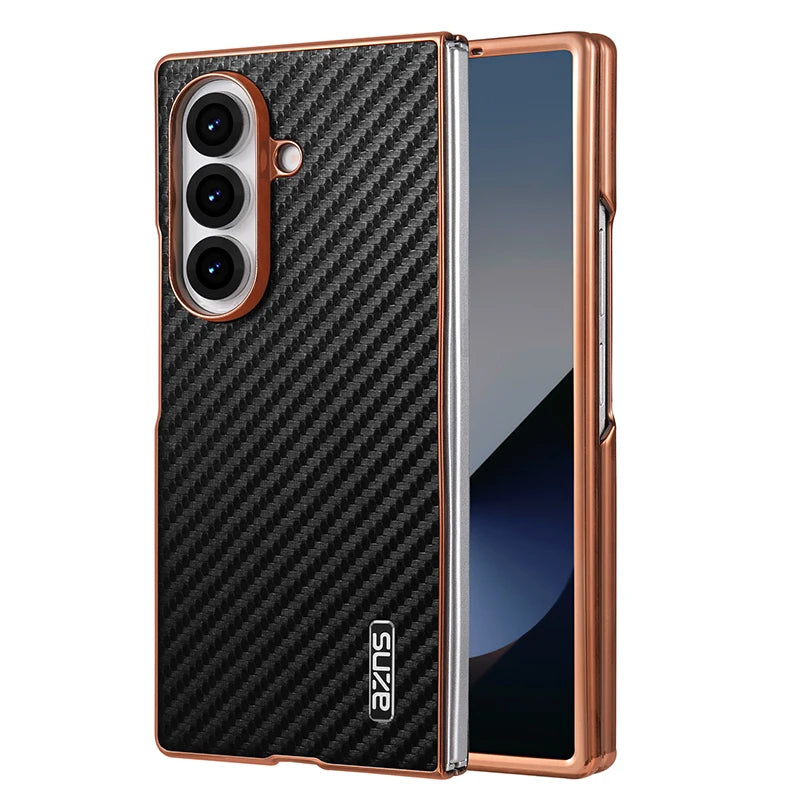 Luxury Carbon Fiber Pattern Phone Case for Samsung Galaxy Z Fold 7