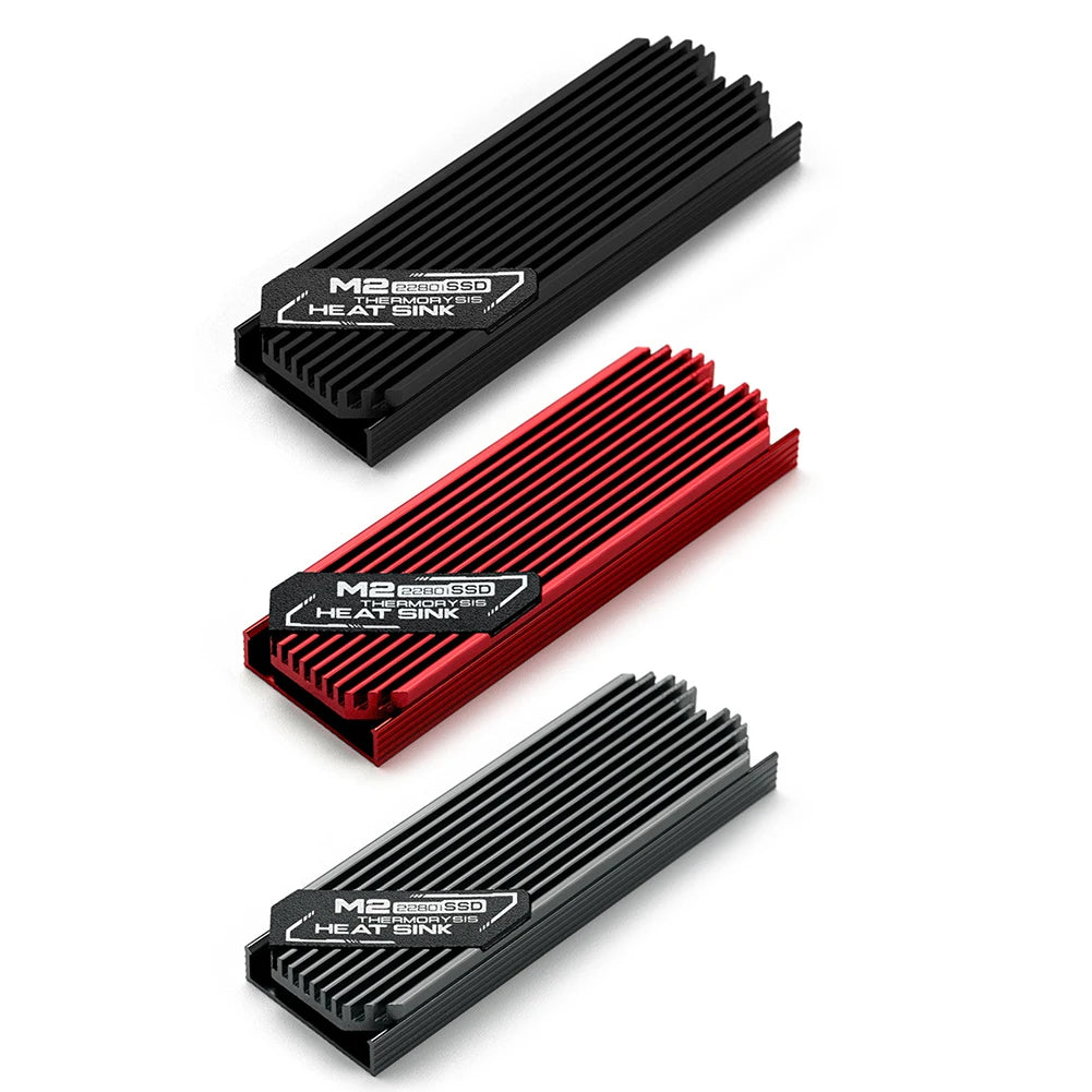 M.2 2280 Aluminum SSD Heat Sink with 45° Fins for PlayStation 5