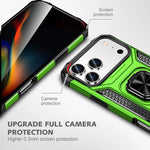 Heavy-Duty Shockproof Shockproof Case with Metal Ring Holder for iPhone 17 Series